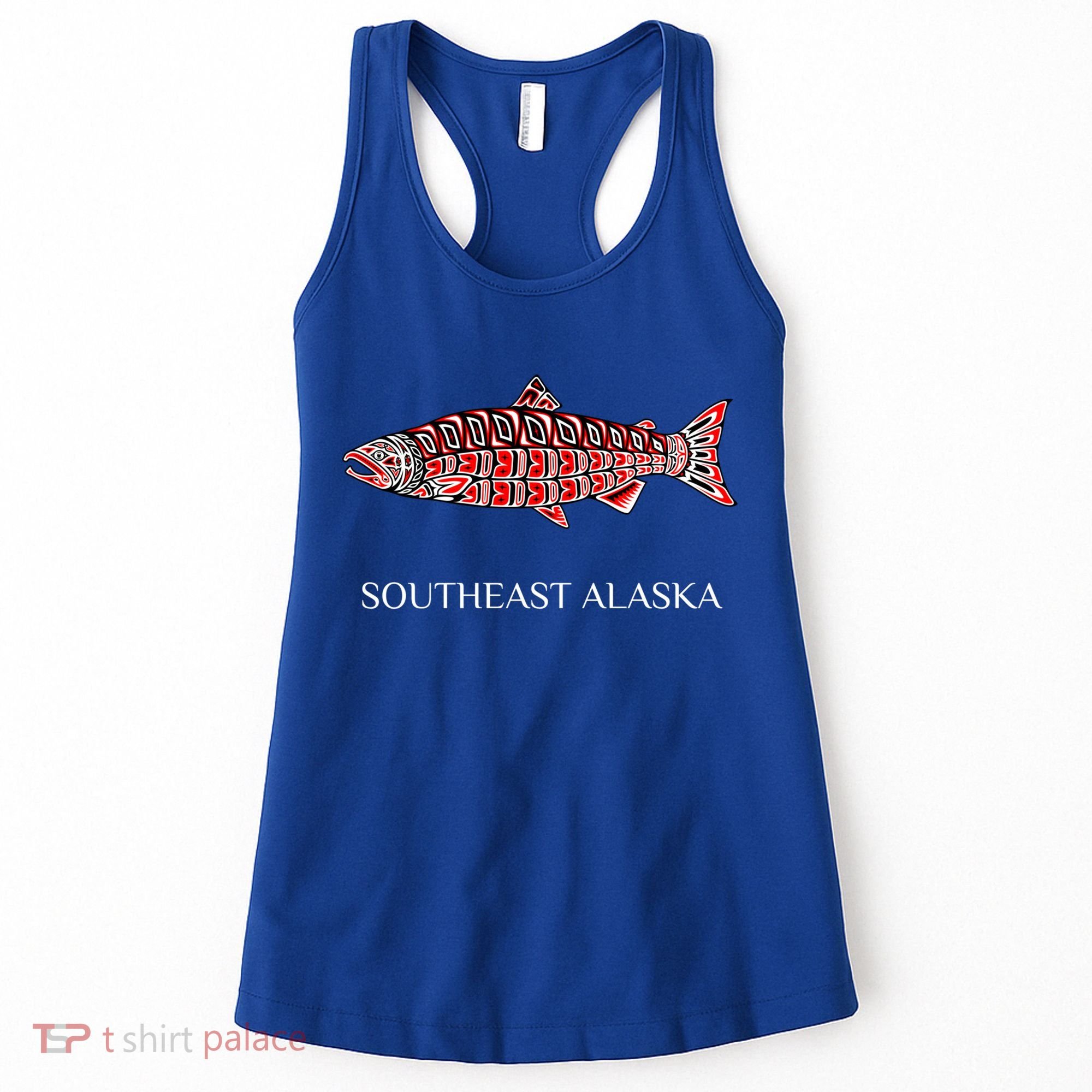 Southeast Alaska Nw Native American Indian Coho Salmon Gift Women's Tank Top