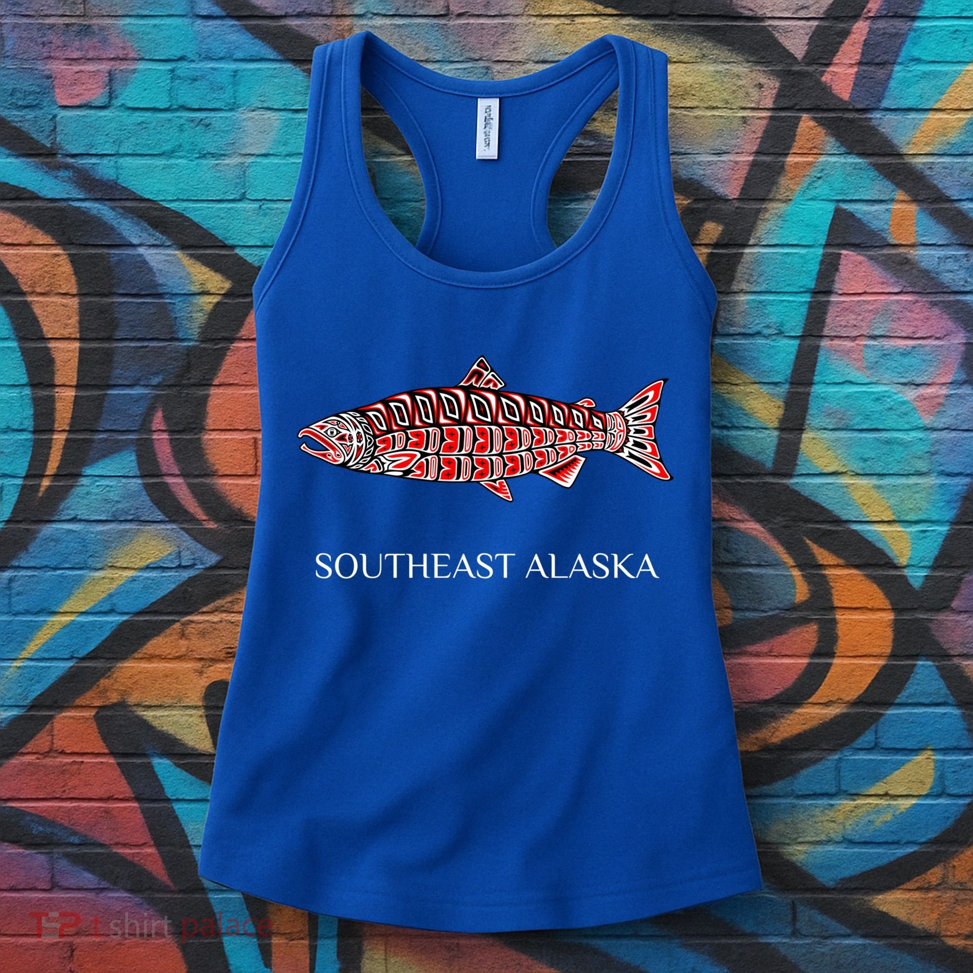 Southeast Alaska Nw Native American Indian Coho Salmon Gift Women's Tank Top