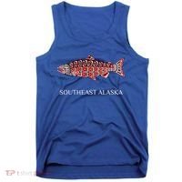 Southeast Alaska Nw Native American Indian Coho Salmon Gift Tank Top thumb 0