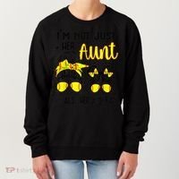 Softball Aunt Niece Fan Baseball Softball Auntie Women's Sweatshirt thumb 0