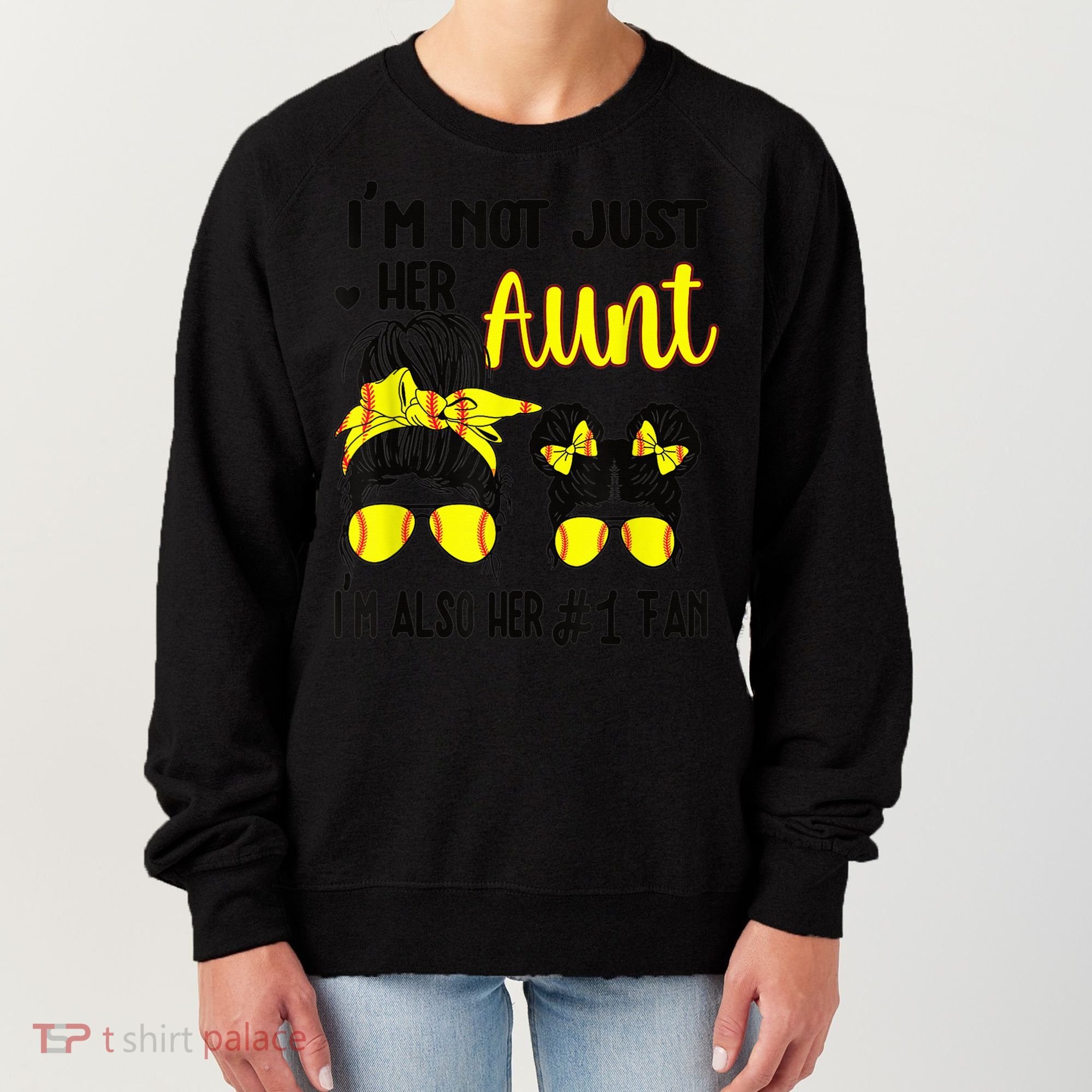 Softball Aunt Niece Fan Baseball Softball Auntie Women's Sweatshirt