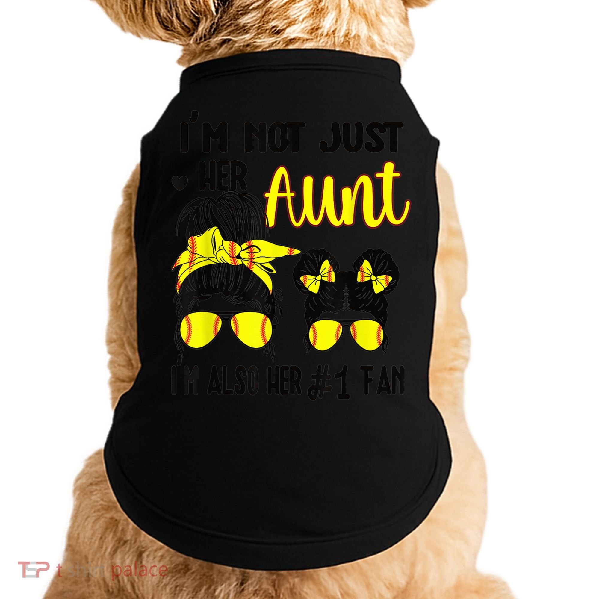 Softball Aunt Niece Fan Baseball Softball Auntie Doggie Tank