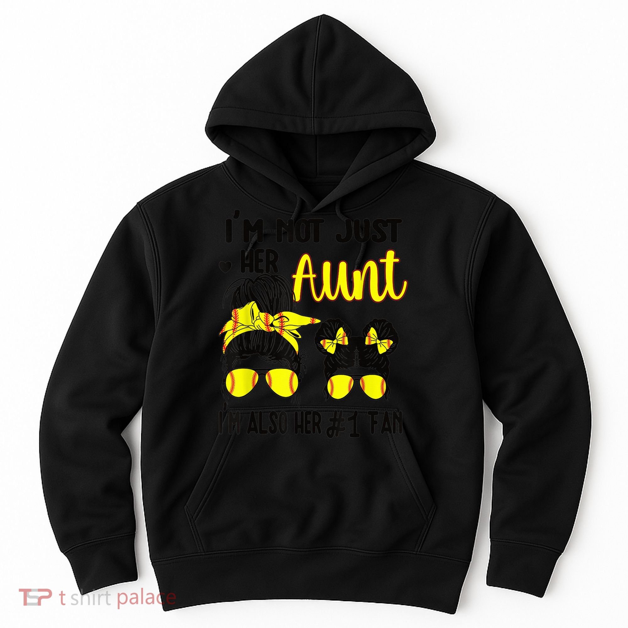 Softball Aunt Niece Fan Baseball Softball Auntie Hoodie