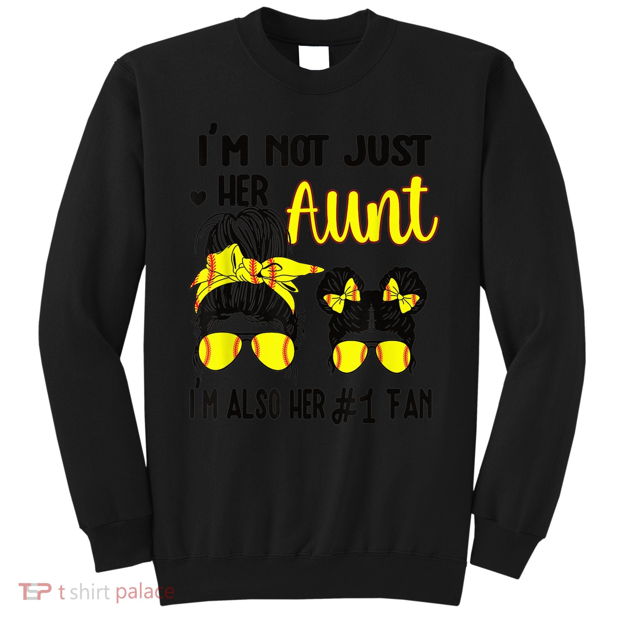 Softball Aunt Niece Fan Baseball Softball Auntie Sweatshirt