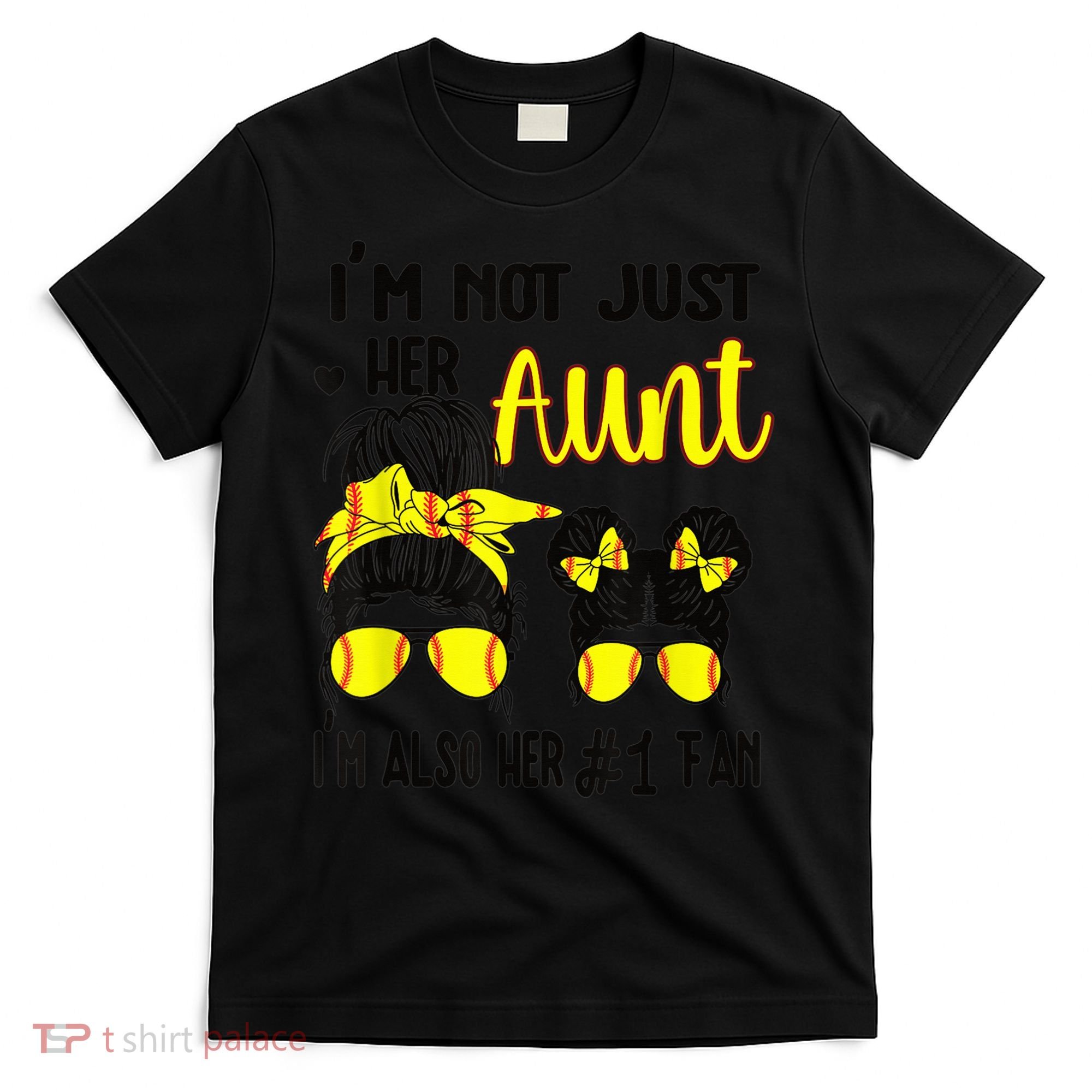 Softball Aunt Niece Fan Baseball Softball Auntie T-Shirt