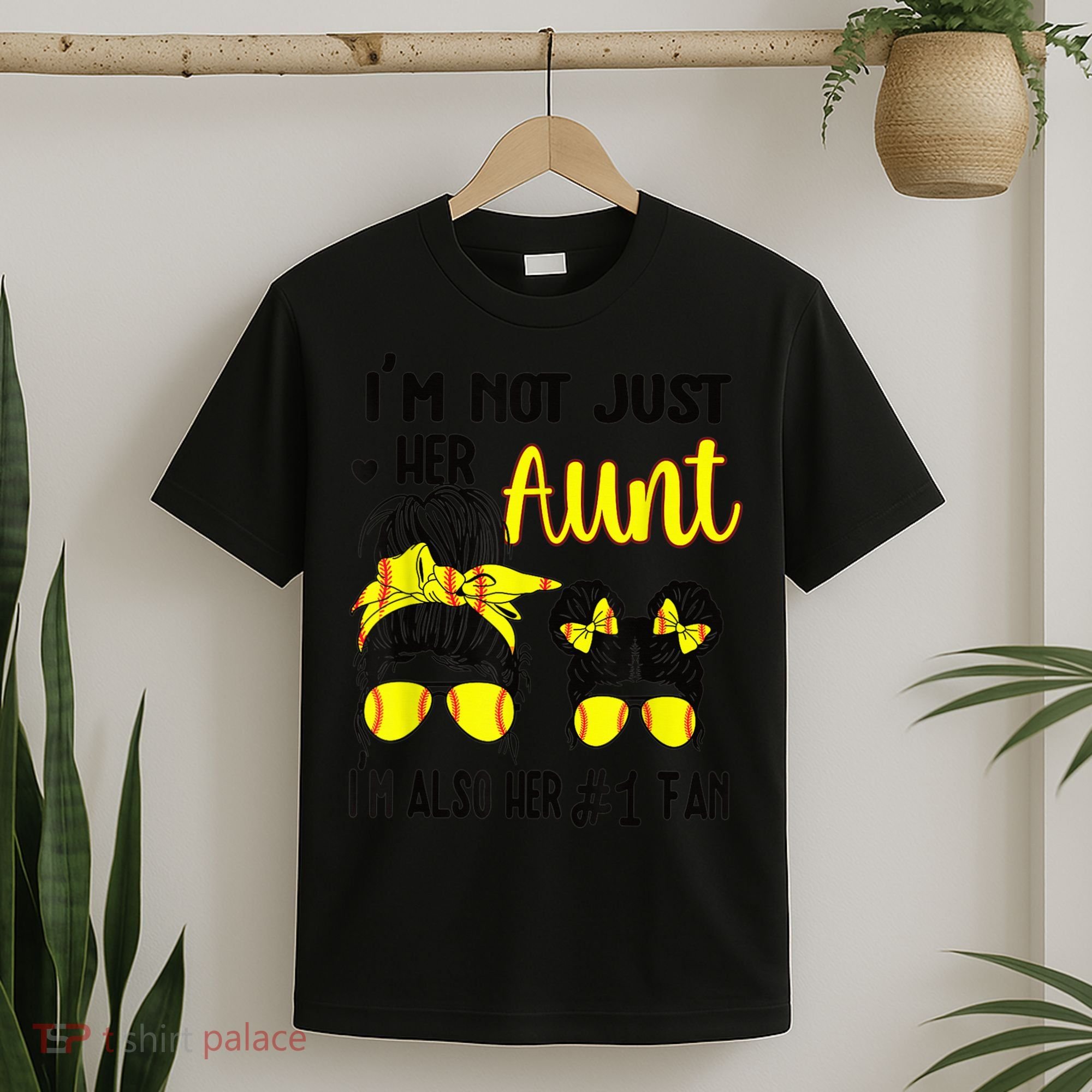 Softball Aunt Niece Fan Baseball Softball Auntie T-Shirt