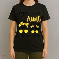 Softball Aunt Niece Fan Baseball Softball Auntie T-Shirt thumb 4