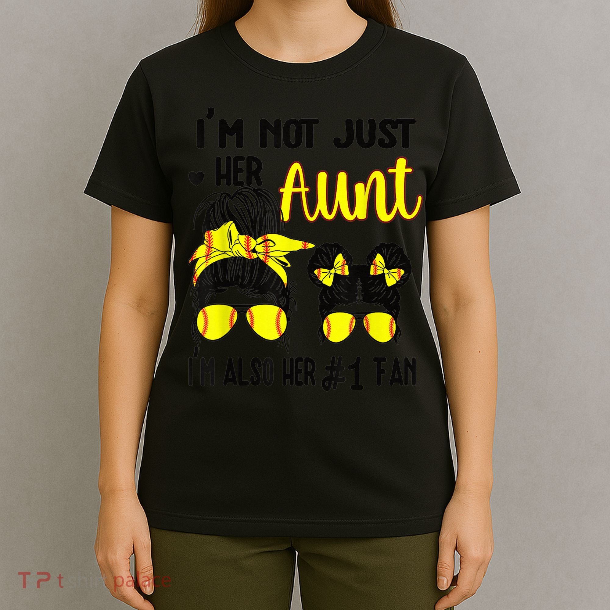 Softball Aunt Niece Fan Baseball Softball Auntie T-Shirt