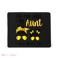 Softball Aunt Niece Fan Baseball Softball Auntie Mousepad thumb 0