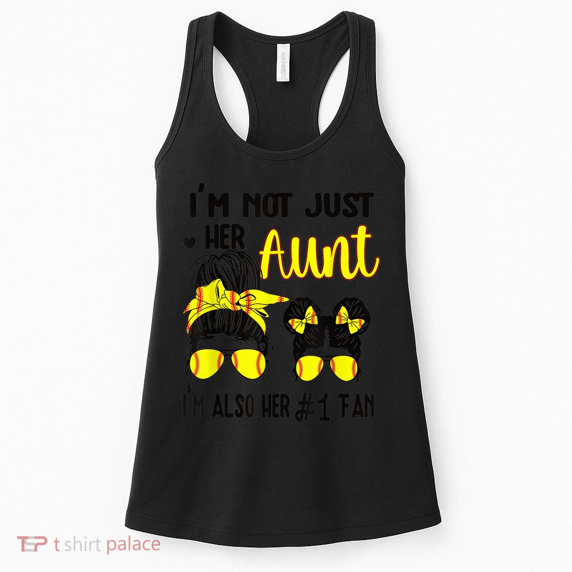 Softball Aunt Niece Fan Baseball Softball Auntie Women's Tank Top