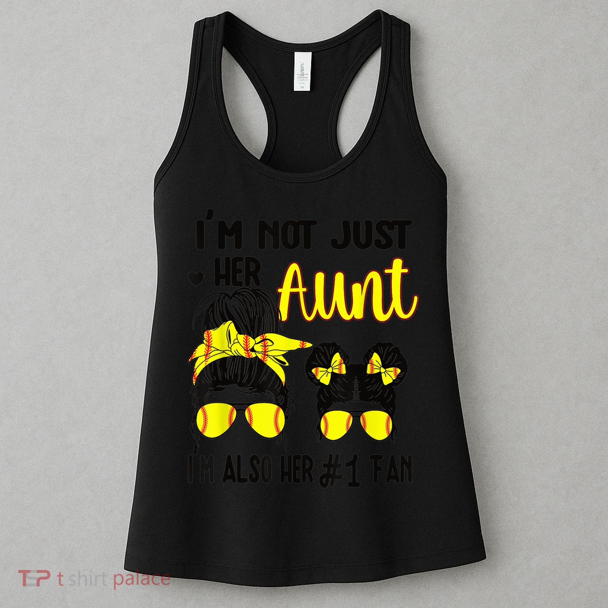 Softball Aunt Niece Fan Baseball Softball Auntie Women's Tank Top