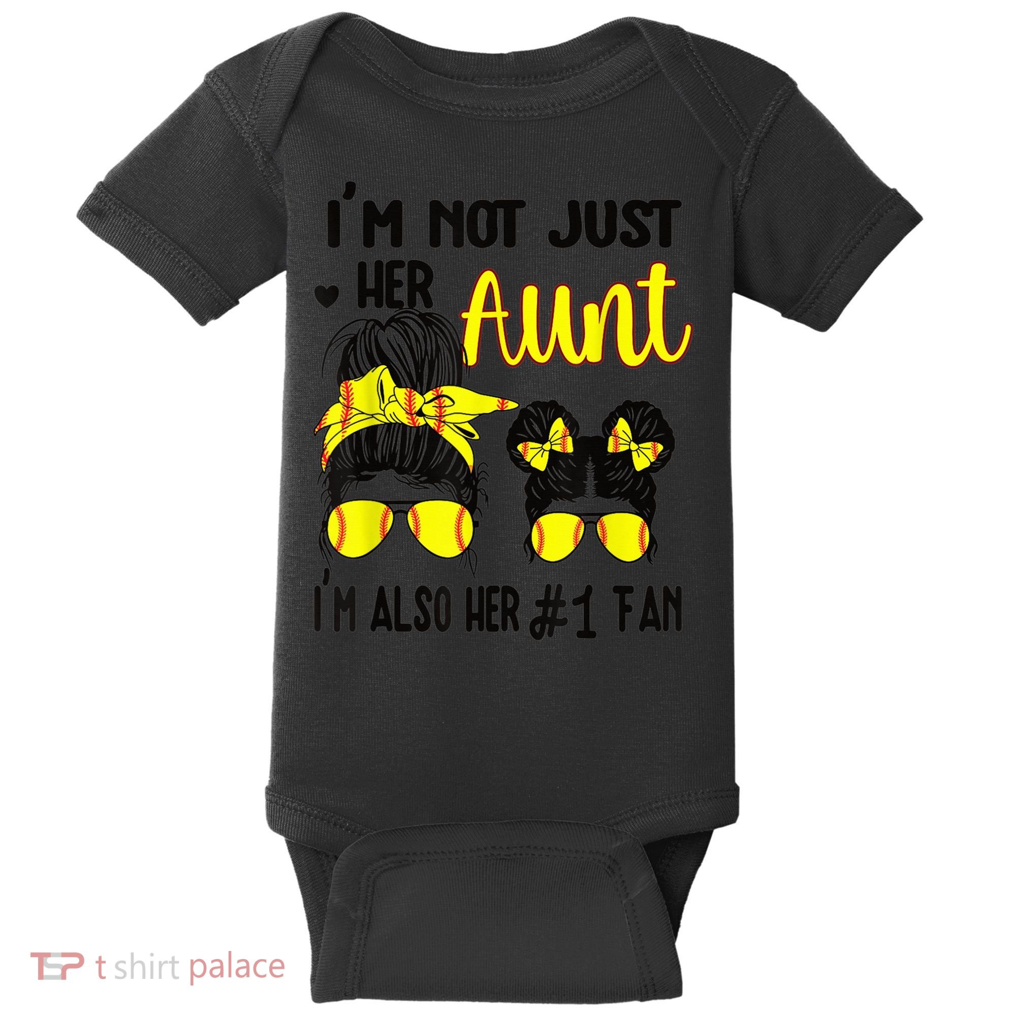 Softball Aunt Niece Fan Baseball Softball Auntie Baby Bodysuit