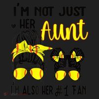 Softball Aunt Niece Fan Baseball Softball Auntie Hat thumb 2
