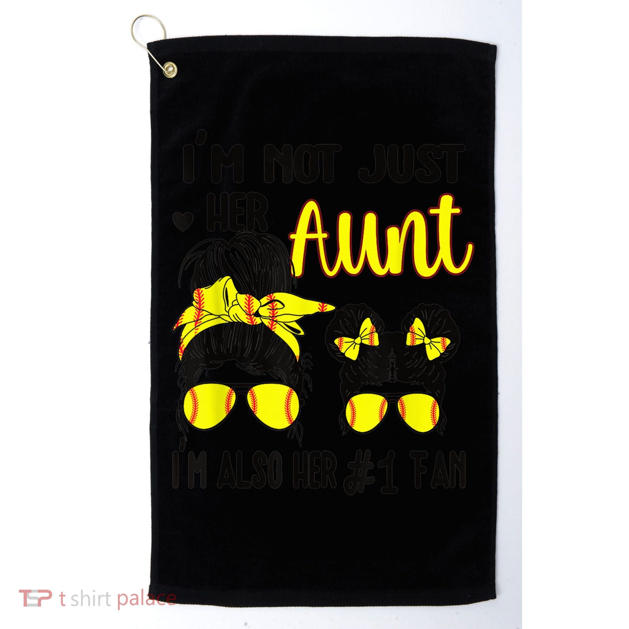 Softball Aunt Niece Fan Baseball Softball Auntie Golf Towel