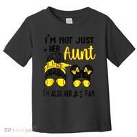 Softball Aunt Niece Fan Baseball Softball Auntie Toddler T-Shirt thumb 0