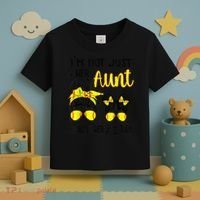 Softball Aunt Niece Fan Baseball Softball Auntie Toddler T-Shirt thumb 3