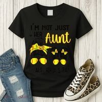 Softball Aunt Niece Fan Baseball Softball Auntie Women's T-Shirt thumb 3