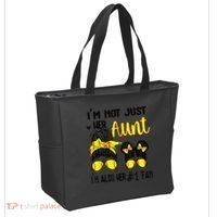 Softball Aunt Niece Fan Baseball Softball Auntie Tote Bag thumb 2