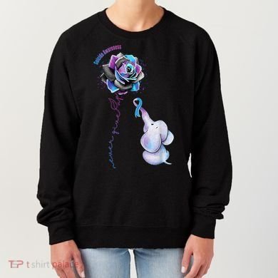 Suicide Awareness Never Give Up Elephant Women's Sweatshirt
