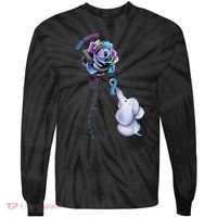 Suicide Awareness Never Give Up Elephant Tie-Dye Long Sleeve Shirt thumb 0