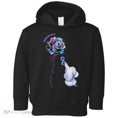 Suicide Awareness Never Give Up Elephant Toddler Hoodie