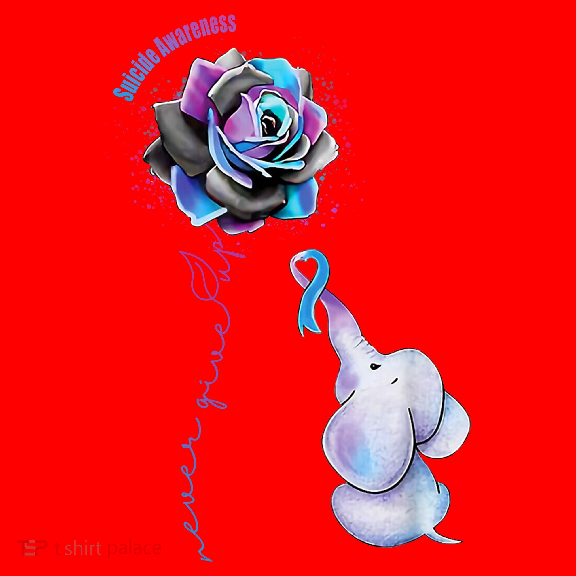 Suicide Awareness Never Give Up Elephant Santa Hat