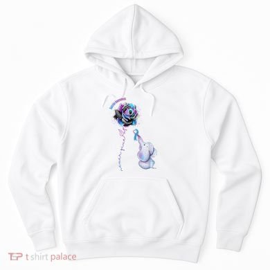 Suicide Awareness Never Give Up Elephant Hoodie