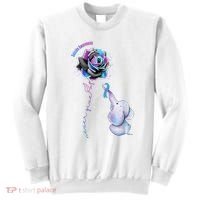 Suicide Awareness Never Give Up Elephant Sweatshirt thumb 0