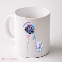 Suicide Awareness Never Give Up Elephant Coffee Mug thumb 0