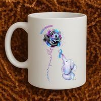 Suicide Awareness Never Give Up Elephant Coffee Mug thumb 2