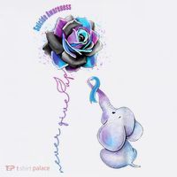 Suicide Awareness Never Give Up Elephant Beanie thumb 2