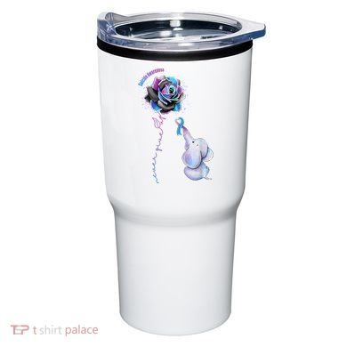 Suicide Awareness Never Give Up Elephant Tumbler