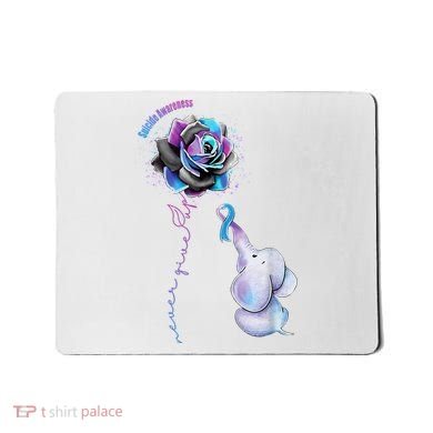 Suicide Awareness Never Give Up Elephant Mousepad