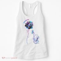 Suicide Awareness Never Give Up Elephant Women's Tank Top thumb 0
