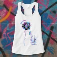 Suicide Awareness Never Give Up Elephant Women's Tank Top thumb 3
