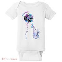 Suicide Awareness Never Give Up Elephant Baby Bodysuit thumb 0