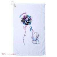 Suicide Awareness Never Give Up Elephant Golf Towel thumb 0