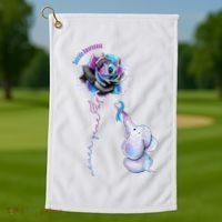 Suicide Awareness Never Give Up Elephant Golf Towel thumb 1