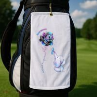Suicide Awareness Never Give Up Elephant Golf Towel thumb 2