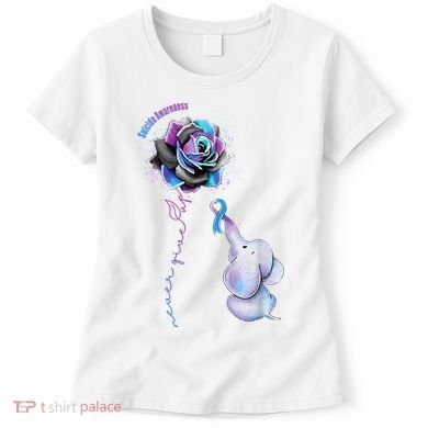Suicide Awareness Never Give Up Elephant Women's T-Shirt