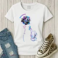Suicide Awareness Never Give Up Elephant Women's T-Shirt thumb 3