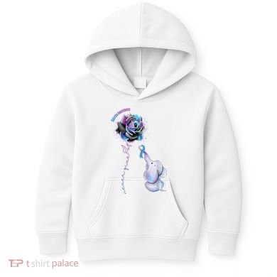 Suicide Awareness Never Give Up Elephant Kids Hoodie