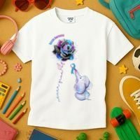 Suicide Awareness Never Give Up Elephant Kids T-Shirt thumb 3