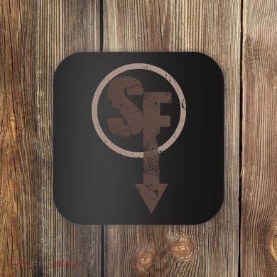 Sanity's Fall Larry Logo Coaster
