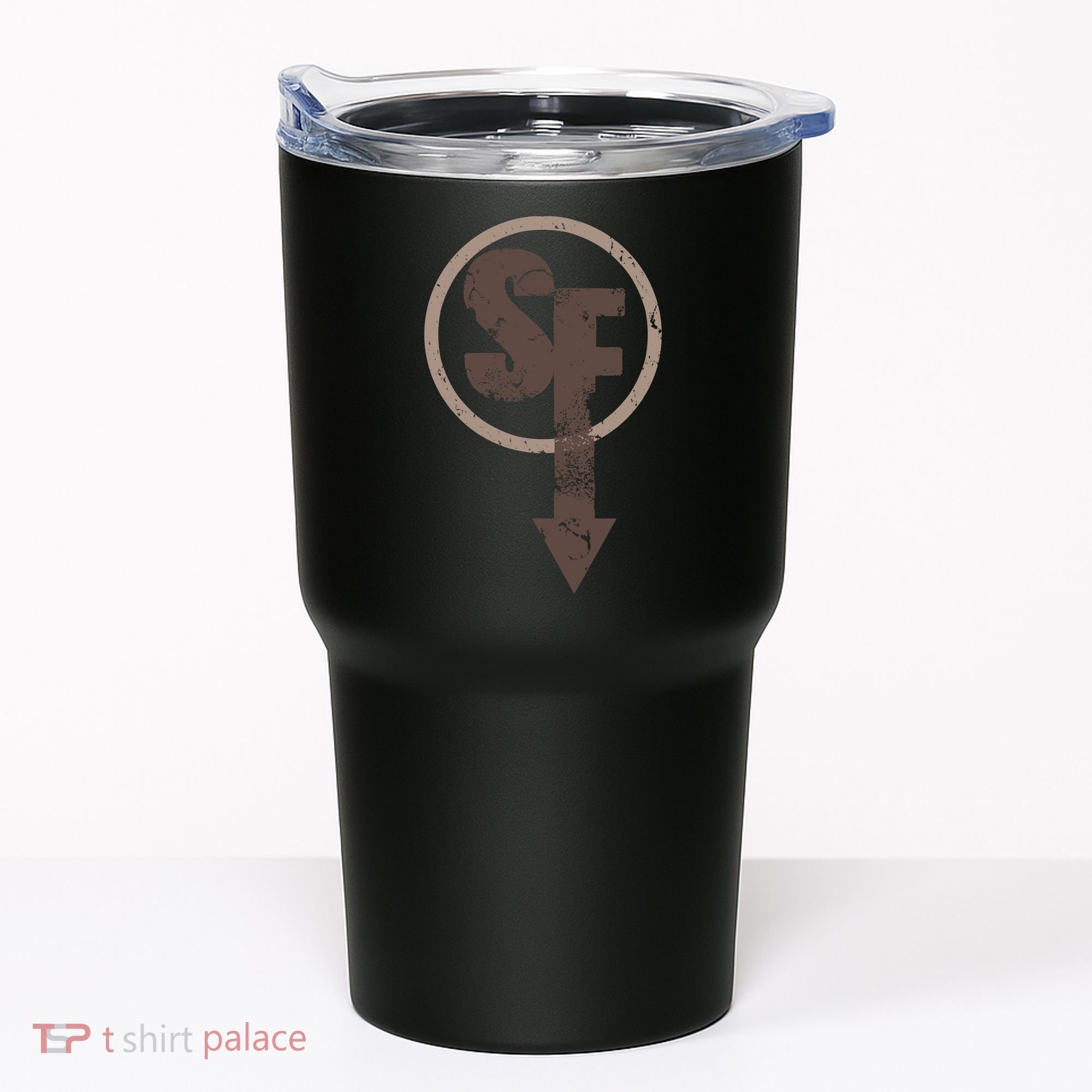 Sanity's Fall Larry Logo Tumbler