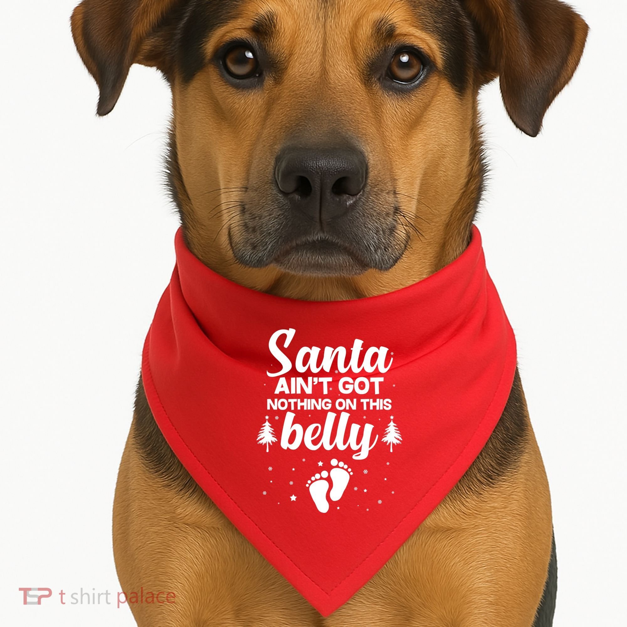 Santa Ain't Got Nothing On This Belly USA-Made Doggie Bandana