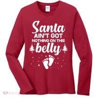Santa Ain't Got Nothing On This Belly Women's Long Sleeve Shirt thumb 0