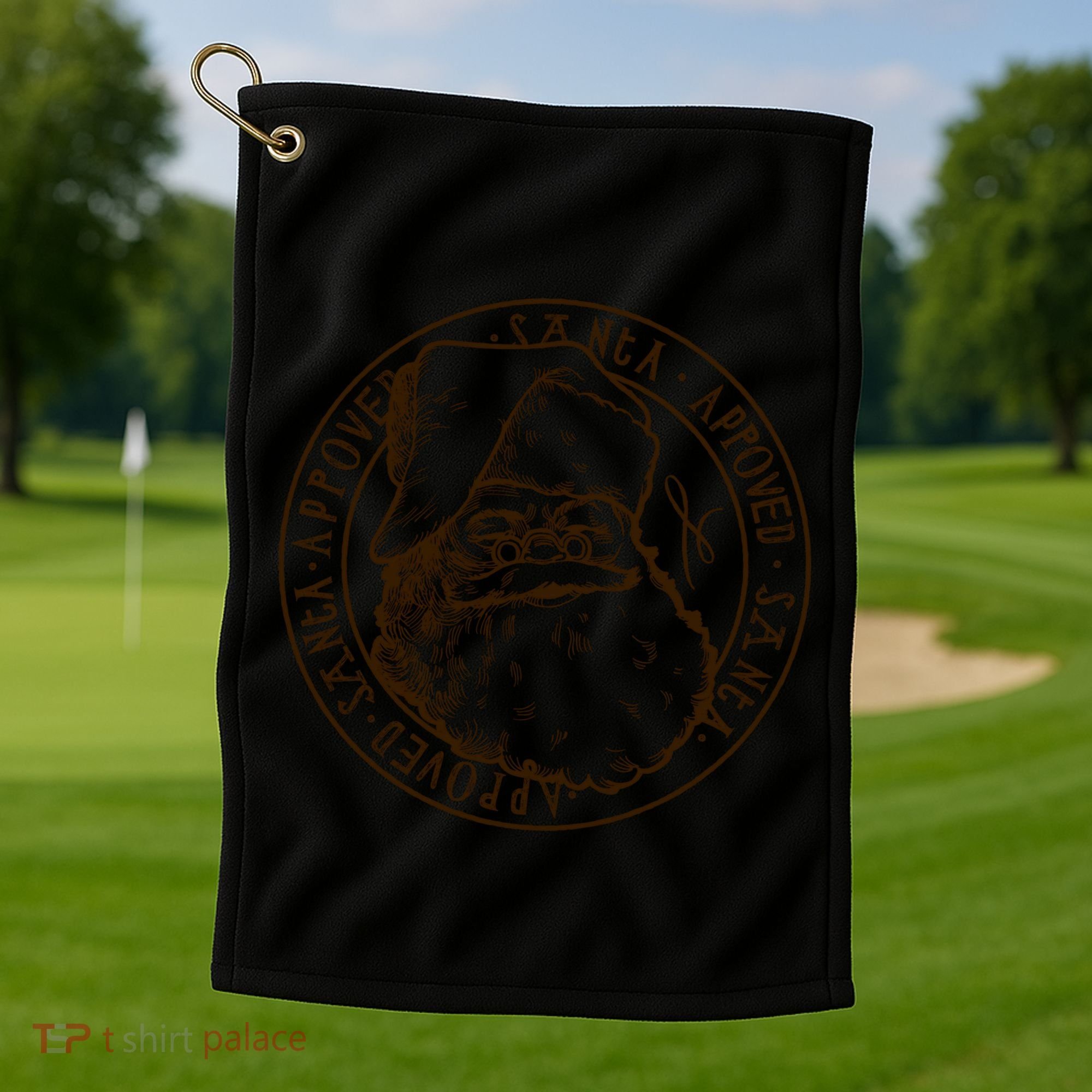 Santa Approved Stamp Golf Towel