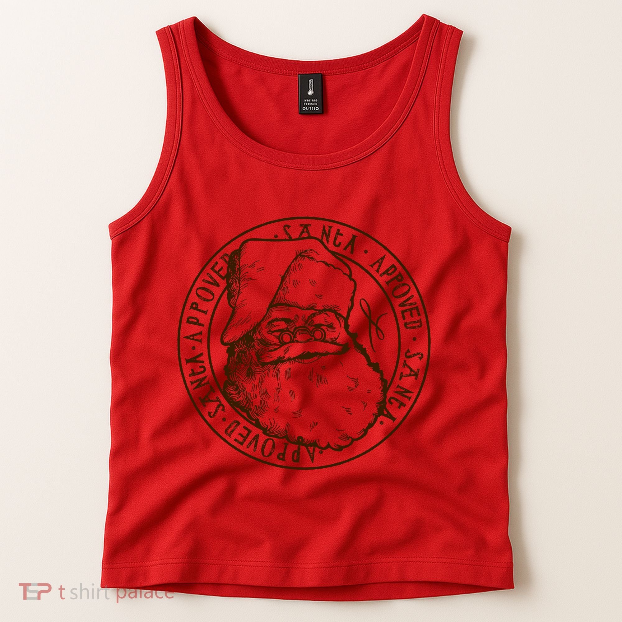 Santa Approved Stamp Tank Top