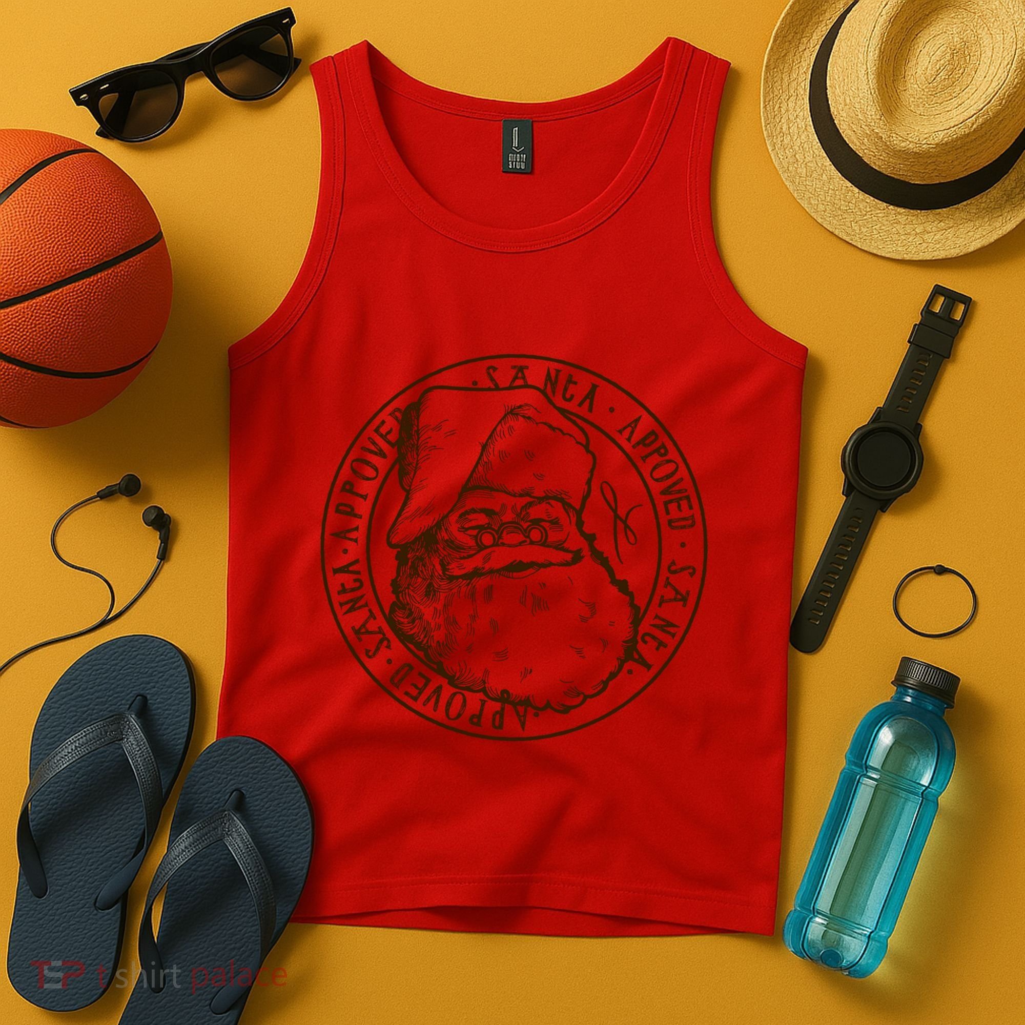 Santa Approved Stamp Tank Top